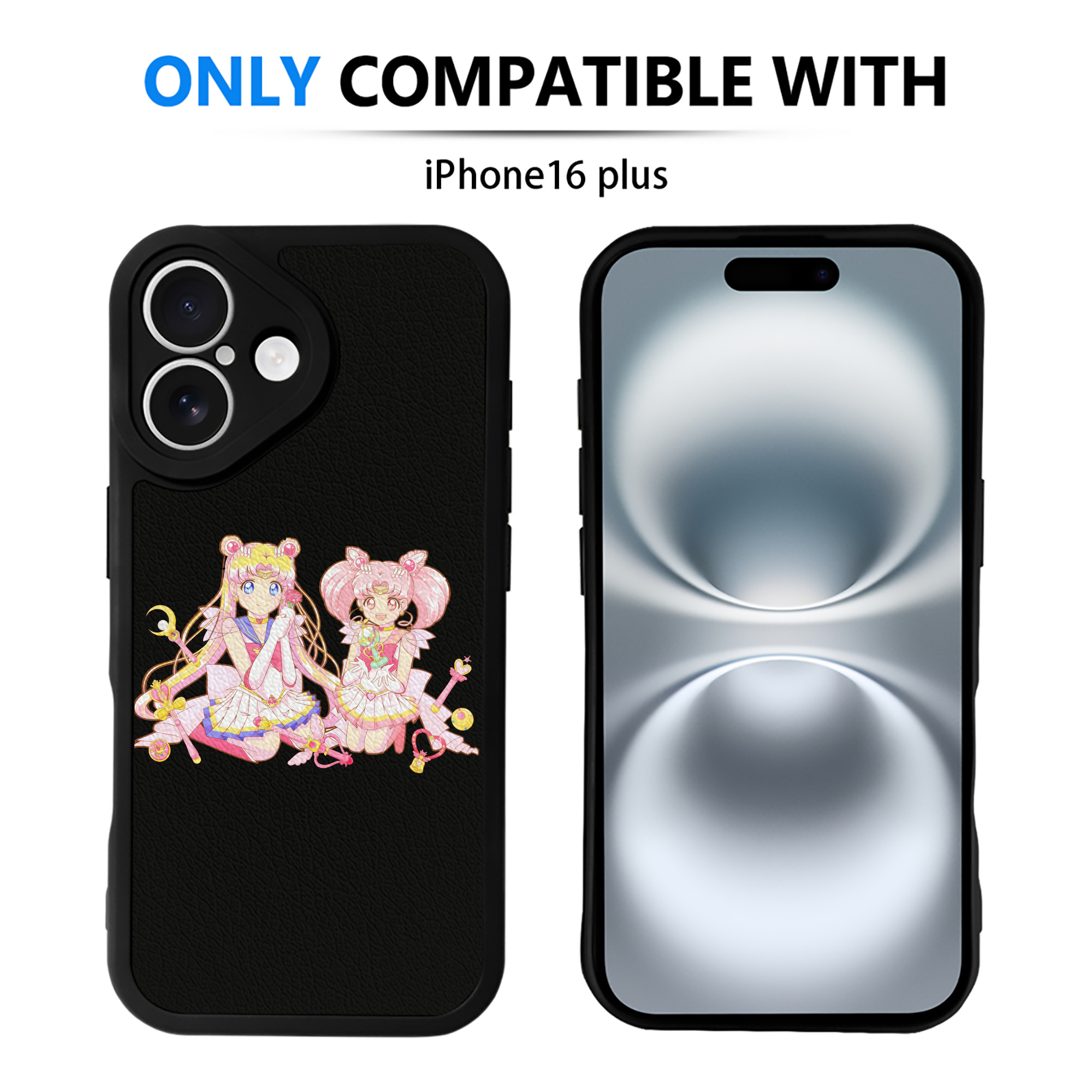 （画像用） 美少女戦士セーラームーン 月野 うさぎ つきの うさぎ Sailor Moon Tsukino Usagi 【iPhone 16シリーズ対応】シリコンスマホケース（レザー調） 材質：シリコン